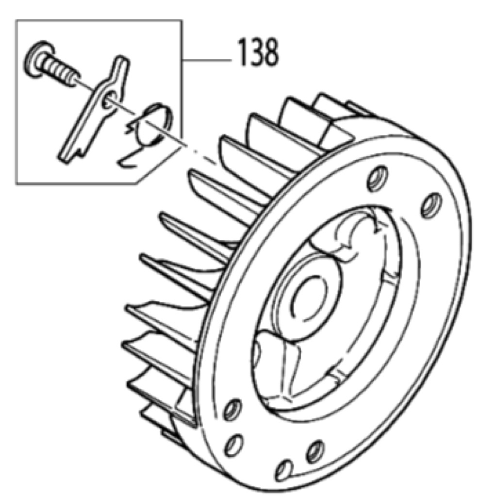 ND MAKITA / DOLMAR Magneto, ventilátor, PS460, PS4605, PS500, DCS4600, 181141104 (46d)