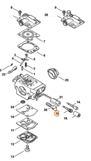 ND STIHL Hlavná nastavovacia skrutka karburátora MS 231, MS 251, 1143 122 6700 (54b)